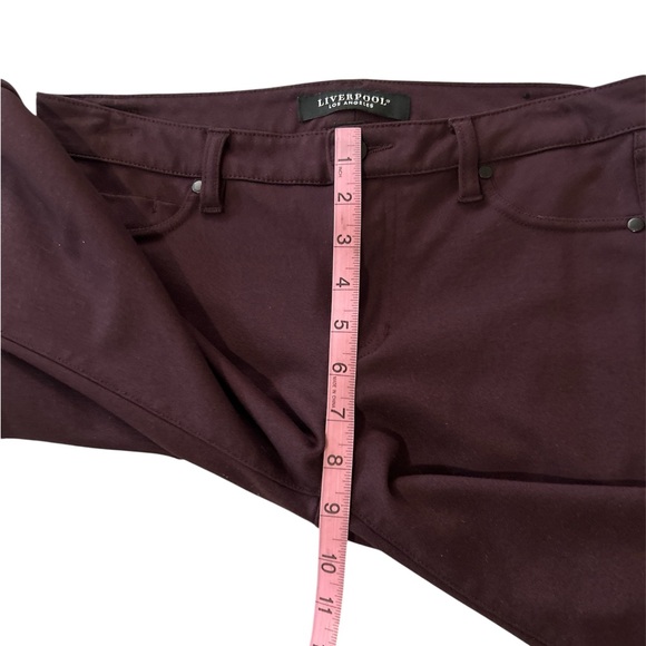 Liverpool Los Angeles Trouser Kelsey Knit Aubergine Purple Size 8/29 Petite - Picture 5 of 9